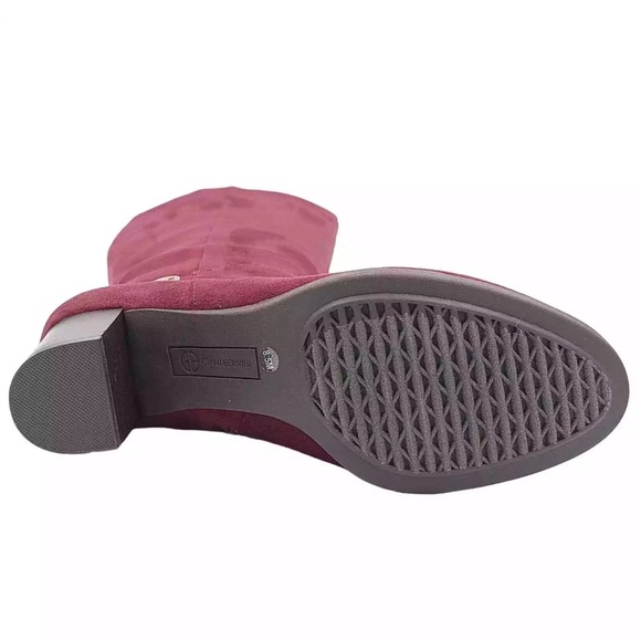 New Giani Bernini Adonnys Microsuede Knee High Boots Wine Size 6.5 $180 - Picture 5 of 7